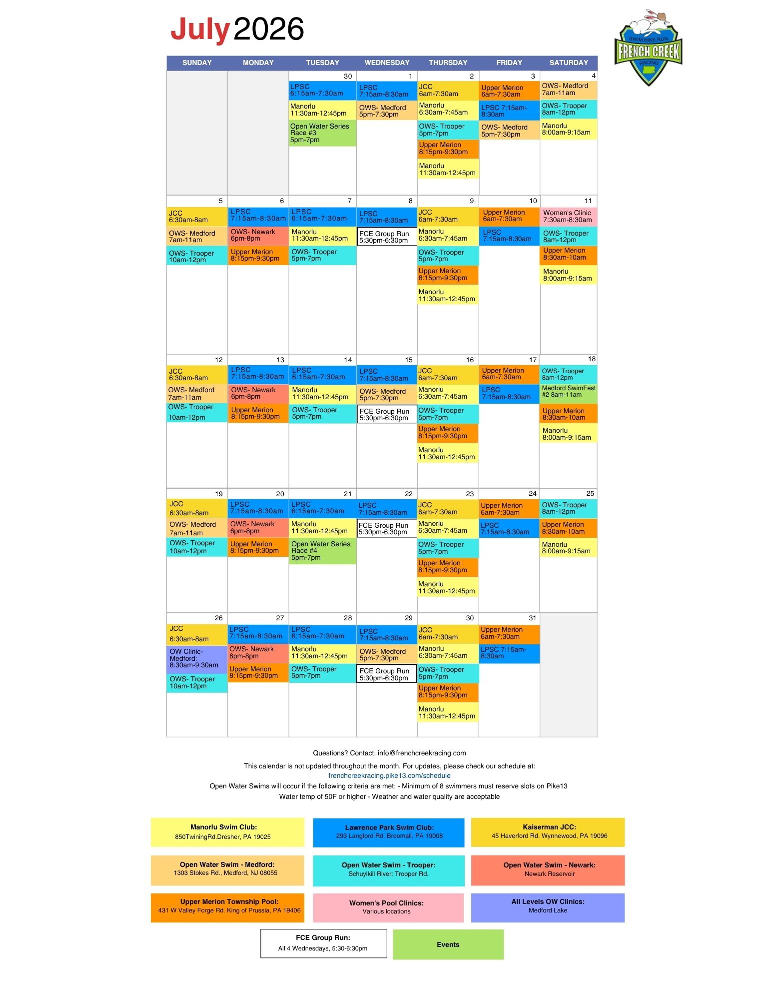 July 2026 Calendar